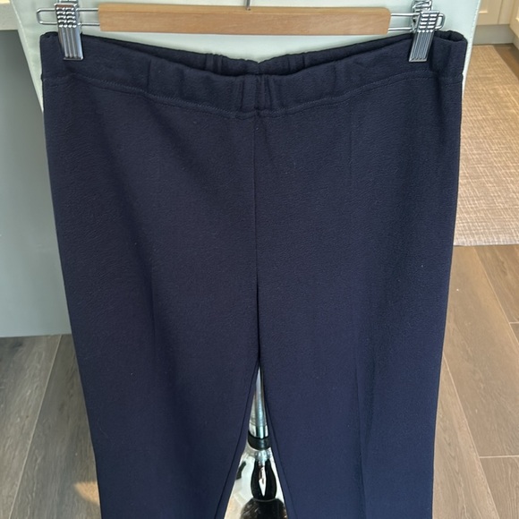 Made in Italy Navy Pull On Pants Viscose Blend Slim Size M - Picture 10 of 10